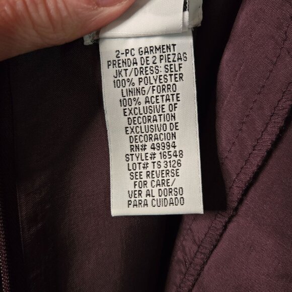 Vintage Y2K Women's 6P Formal Prom Wedding Guest Mother of Bride Beaded Embroide - Picture 12 of 13